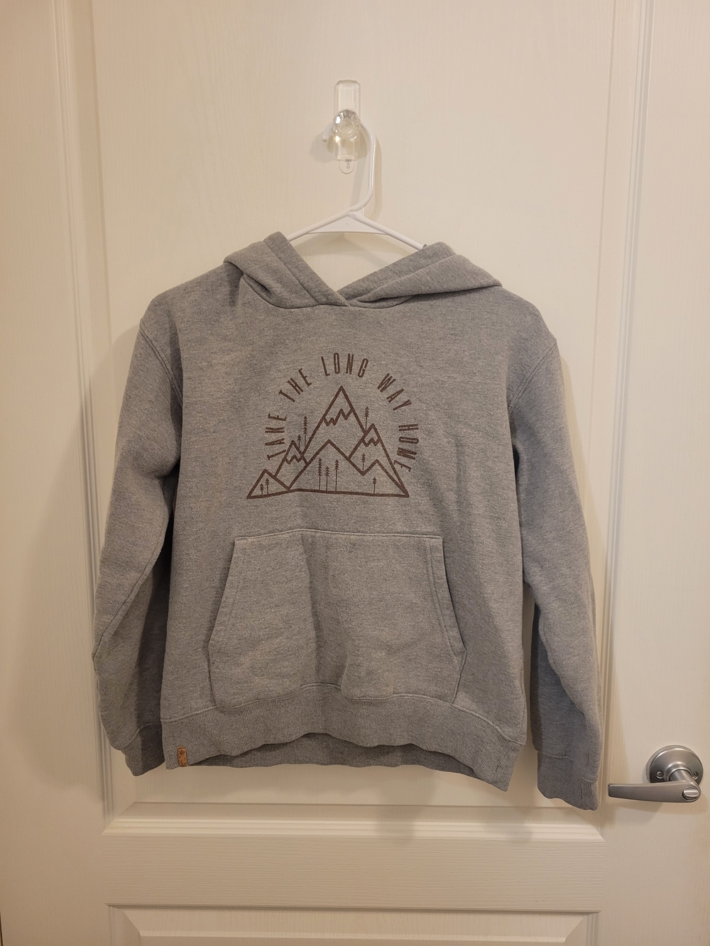 Gray Mountain Graphic Hoodie - 'Take The Long Way Home'
